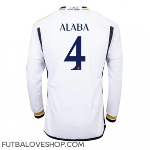Dres Real Madrid David Alaba #4 Domáci 2023-24 Dlhy Rukáv